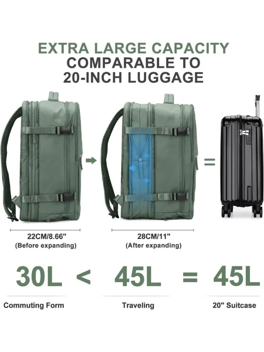 Large Waterproof Travel Backpack for Hiking, Outdoor Sports, Casual Daypack